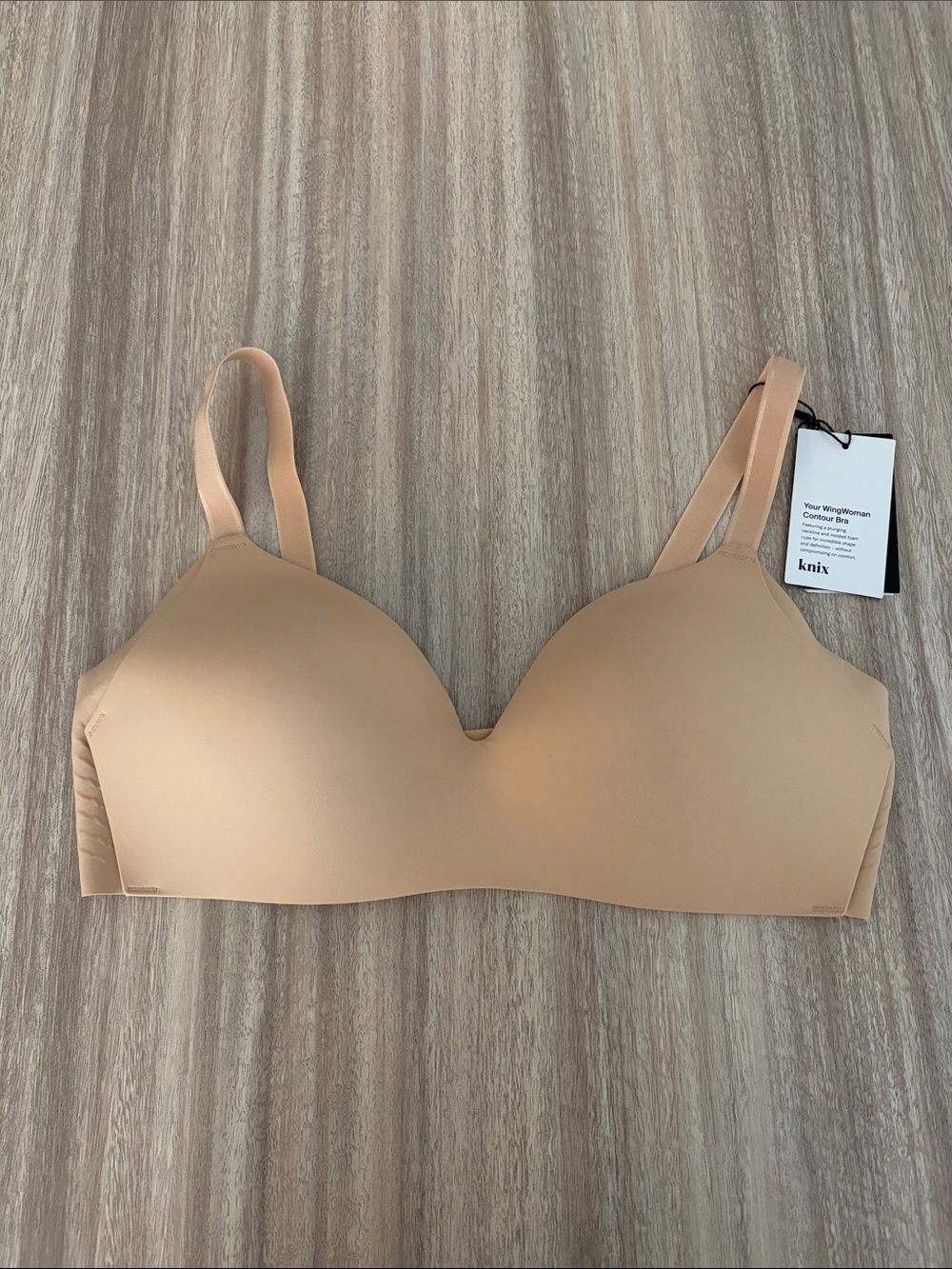 Knix Wingwoman Wireless Contour Bra in Warm Sand Size 38C
